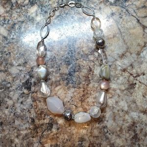 NY Faux Gemstone Beaded Necklace